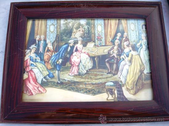 Art: ANTIGUO CUADRO PARA CASA DE CAMPO, CON BONITA LAMINA