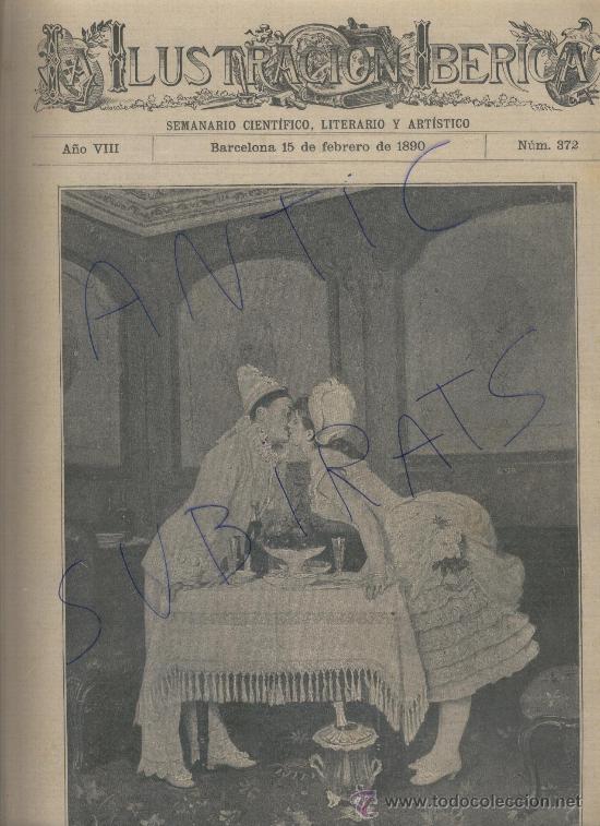 Kunst: PORTADA DE REVISTA. 15-02-1890.ANTES DE CENAR. CUADRO DE TOULMONCHE.