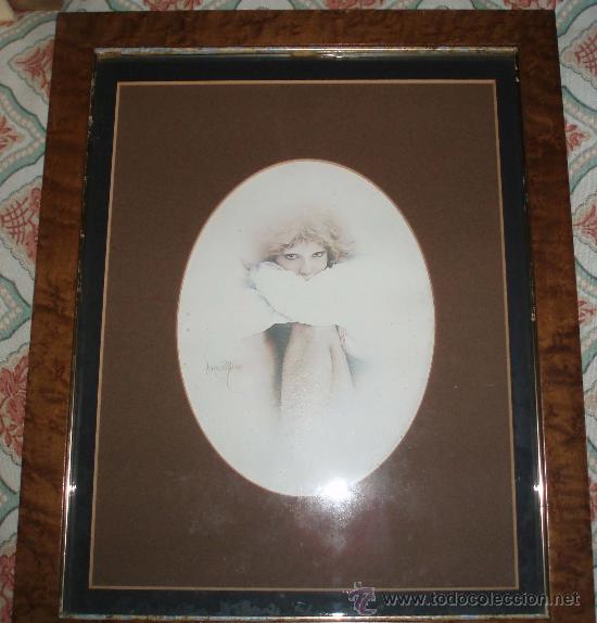 Arte: dibujo de mujer enmarcado - Foto 1