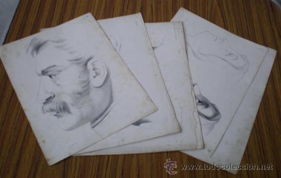 Kunst: 6 laminas Francesas .. caras &ndash; rostros