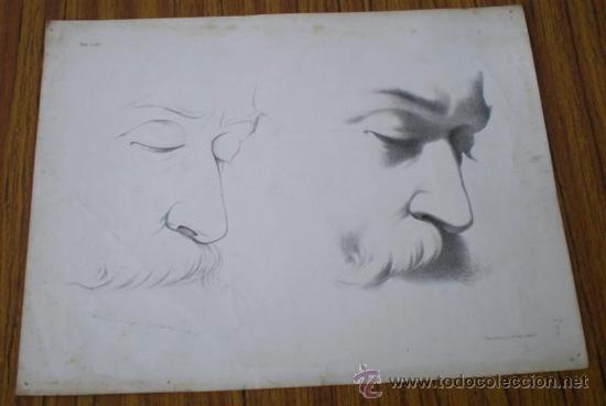 Arte: 6 laminas Francesas .. caras &ndash; rostros - Foto 3