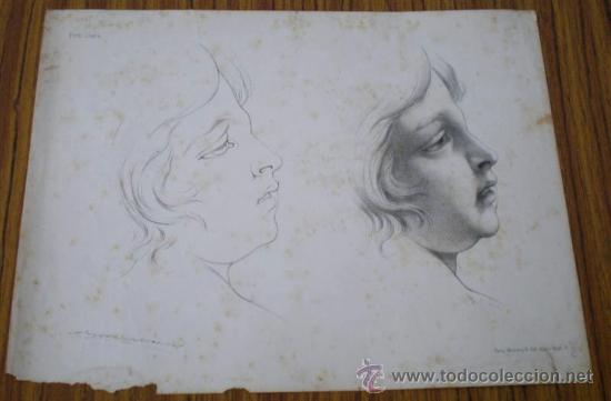 Arte: 6 laminas Francesas .. caras &ndash; rostros - Foto 4