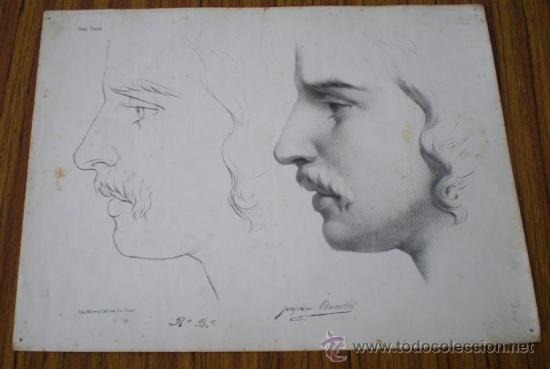 Arte: 6 laminas Francesas .. caras &ndash; rostros - Foto 5