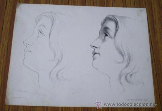Arte: 6 laminas Francesas .. caras &ndash; rostros - Foto 6