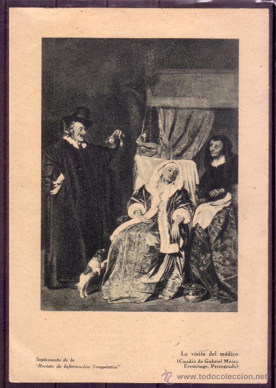 Art: LAMINA DE LA REVISTA DE INFORMACION TERAPEUTICA - LA VISITA DEL MEDICO, DE GABRIEL METSU