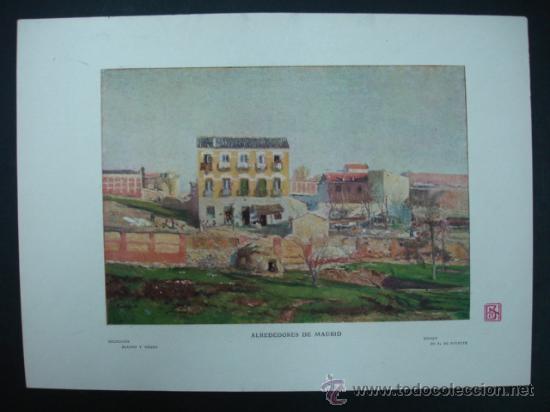 Art: COLECCI&Oacute;N BLANCO Y NEGRO. 'ALREDEDORES DE MADRID'. DIBUJO DE A. DE BERUETE. 20,5 X 28,5 CM.