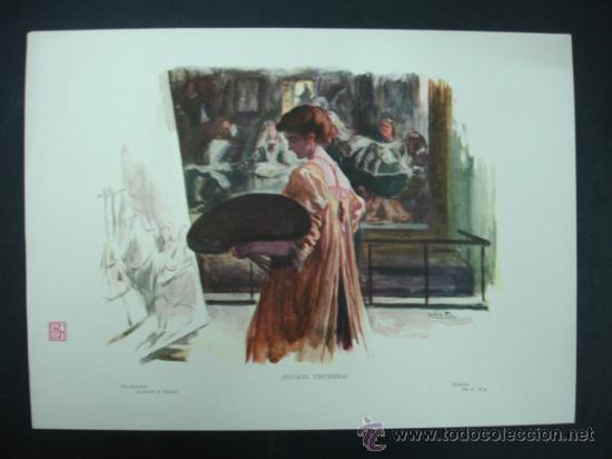 Kunst: COLECCI&Oacute;N BLANCO Y NEGRO. 'DIFICIL EMPRESA'. DIBUJO DE C. PLA. 20,5 X 28,5 CM.