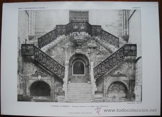 Art: LAMINA ORIGINAL DE 1917.CATEDRAL DE BURGOS. PUERTA CORONACI&Oacute;N. ARTE Y DECORACI&Oacute;N EN ESPA&Ntilde;A I. N&ordm;24