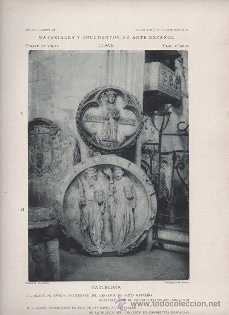 Art: FOTOTIPIA ORIGINAL DE 1906. BARCELONA. CLAVE DE B&Oacute;VEDA. MUSEO SANTA AGATA. A&Ntilde;O VI LAMINA 22
