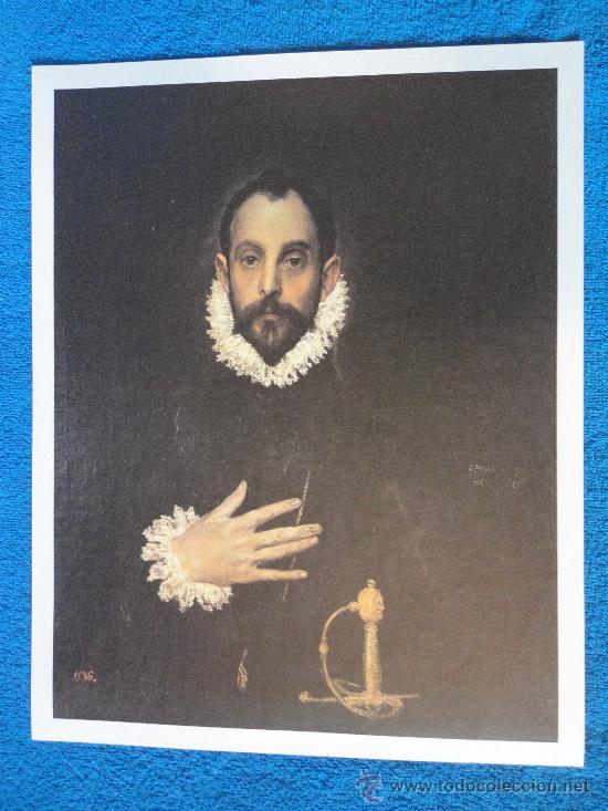 Kunst: LAMINA EL CABALLERO DE LA MANO EN EL PECHO. EL GRECO. COLECC. TESOROS PABELLON DE ESPA&Ntilde;A. EL MUNDO