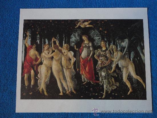 Kunst: LAMINA DE LA PRIMAVERA. BOTTICELLI. COLECCI&Oacute;N EL MUNDO DE LOS GRANDES GENIOS. ORBIS-FABBRI