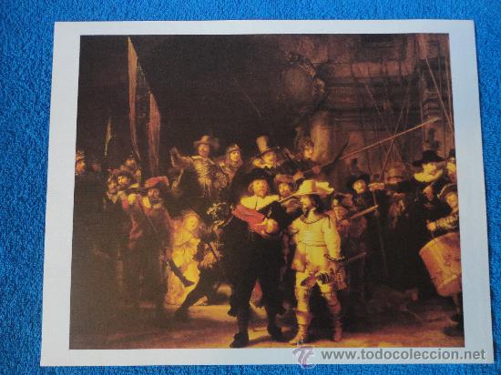 Kunst: LAMINA DE LA RONDA DE NOCHE. REMBRANDT. COLECCI&Oacute;N EL MUNDO DE LOS GRANDES GENIOS. ORBIS-FABBRI