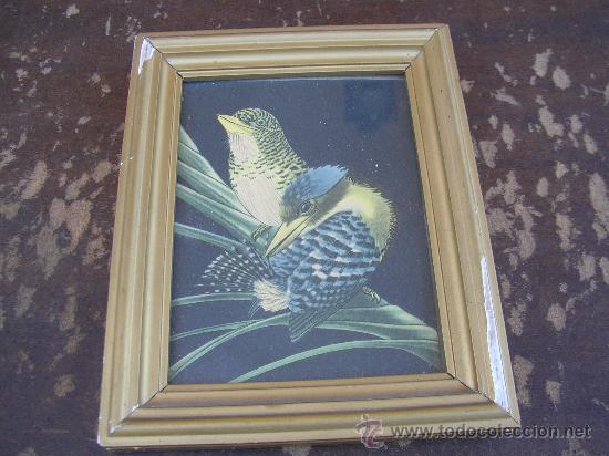 Kunst: Cuadro con dos pajarillos 15x12 cms
