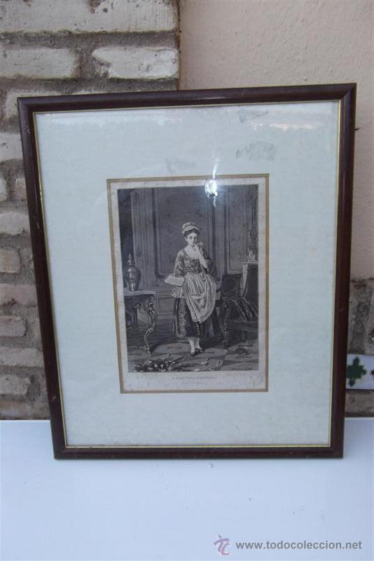 Arte: lamina antigua grabado - Foto 1