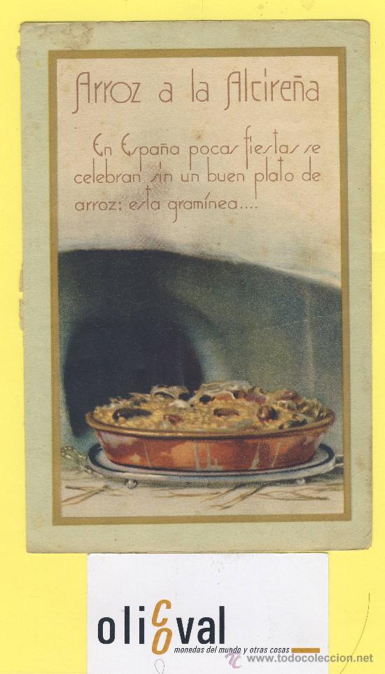 Kunst: Lamina de Segrelles del libro arroces de Valencia -Arroz alcire&ntilde;a 175 x 105 mm-P-1552