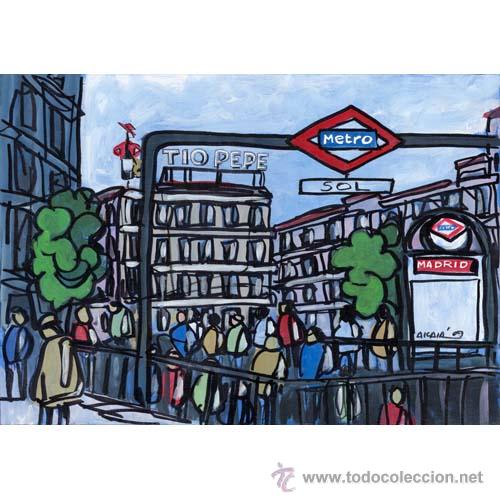 Art: LAMINA 80 X 60 cm. EN PAPEL GRUESO (alta calidad) KILOMETRO CERO DE MADRID.