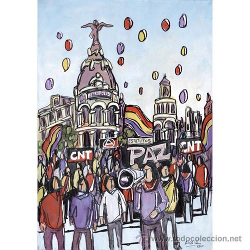 Art: LAMINA 80 X 60 cm. EN PAPEL GRUESO (alta calidad)  MADRID REPUBLICANO.