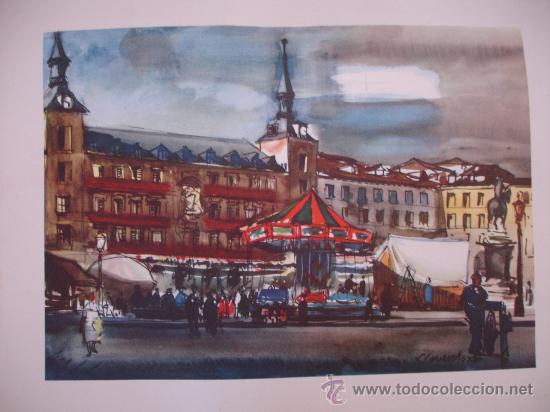 Arte: LAMINA DE LA ACUARELA  MADRID - Foto 1