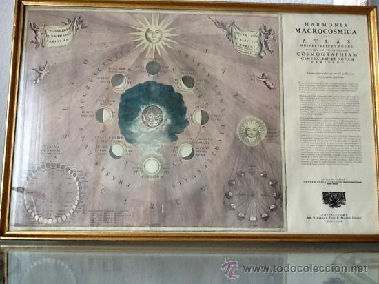 Art: L&aacute;mina Reproducci&oacute;n a&ntilde;os 60 grabado Harmonia Mundi fases lunares