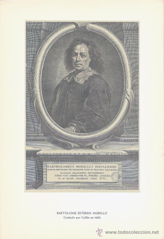 Arte: LAMINA DE D. BARTOLOME ESTEBAN MURILLO - Foto 1