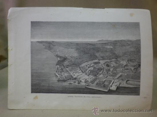 Art: LAMINA, LAMINA ANTIGUA, AFRICA, UTICA,, 22 X 32 CM