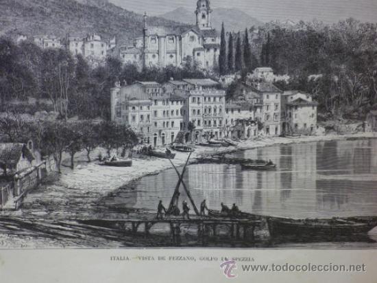 Arte: LAMINA, LAMINA ANTIGUA, ITALIA, FEZZANO, 22 X 32 CM