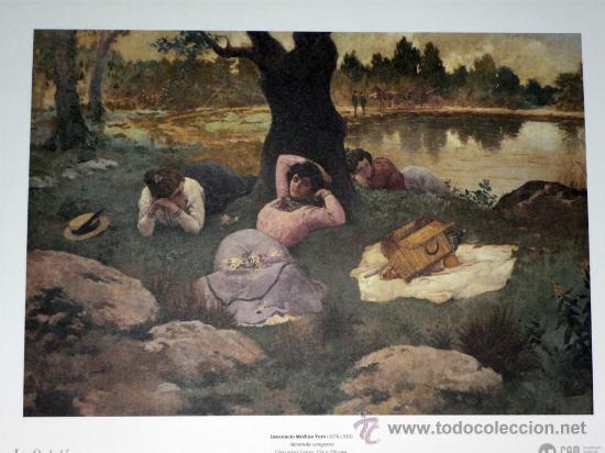 Kunst: *MERIENDA CAMPESTRE* INOCENCIO MEDINA VERA .LAMINA 37X28COLECCION 150 A&Ntilde;OS DE PINTURA EN MURCIA 1995