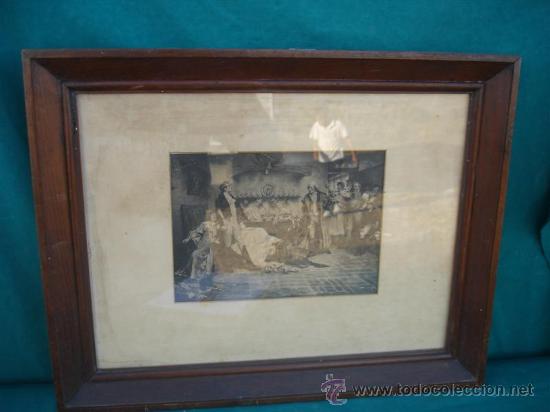 Arte: cuadro con lamina antigua - Foto 1