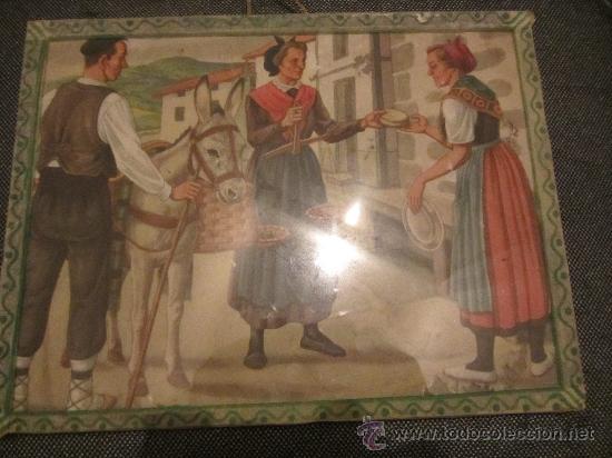 Art: bonita y antigua lamina enmarcada 30x23 cms