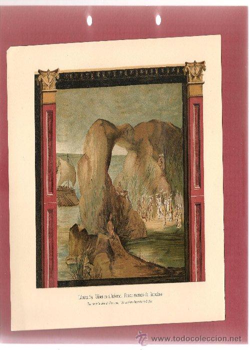 Arte: lamina ULISES EN EL INFIERNO FRESCO ROMANO nun . . .