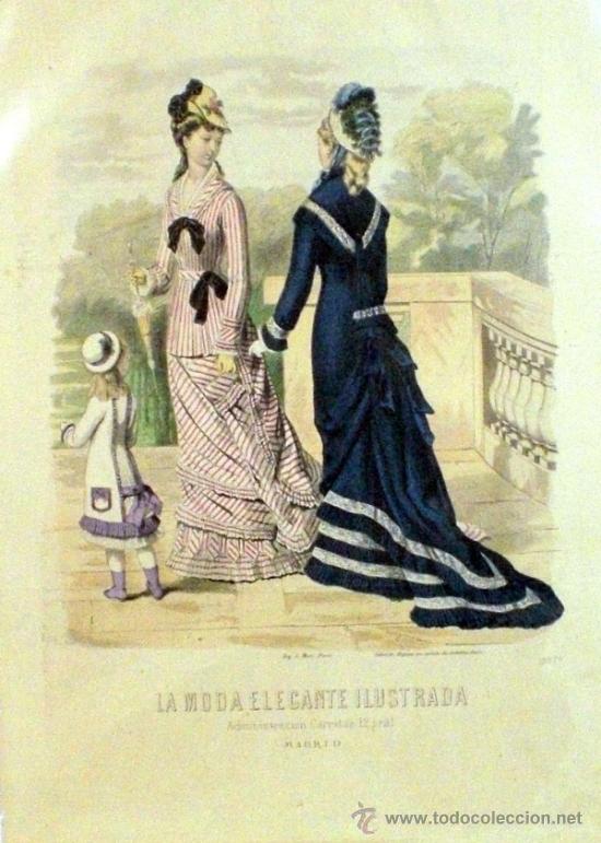 Arte: LA MODA ELEGANTE   SIGLO XIX - Foto 1
