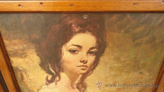 Arte: Cuadro madera rustica Rendici&oacute;n de Breda y mujer Francisco Ribera - Foto 4