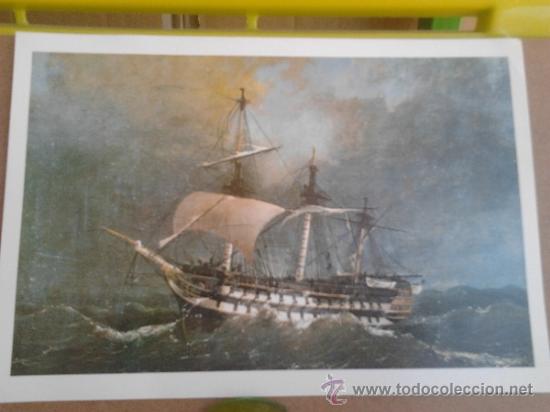 Art: Lamina de barcos antiguos de 24 x 16 cms.