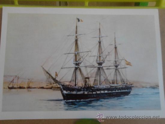 Art: Lamina de barcos antiguos de 24 x 16 cms.