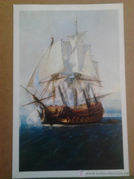 Art: Lamina de barcos antiguos de 24 x 16 cms.