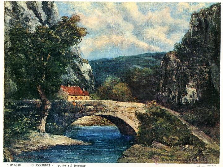 Art: Lamina 215x165 mm. C. COURBET - il ponte sul torrente 16017-010