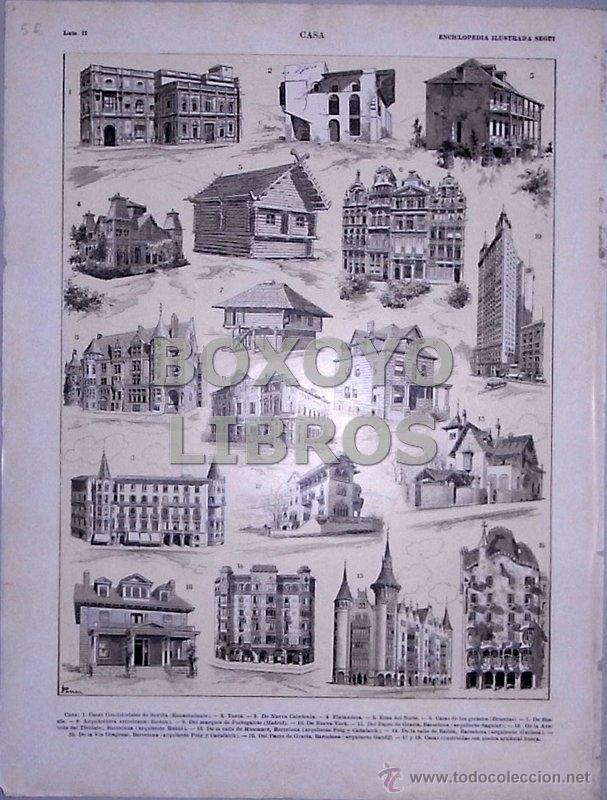 Arte: Enciclopedia ilustrada Segui. L&aacute;mina de Casa - Foto 2