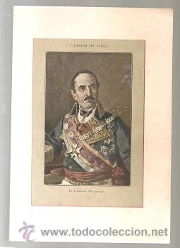 Arte: l&aacute;mina El General ESPARTERO . . . . . &uacute;ltima - Foto 1