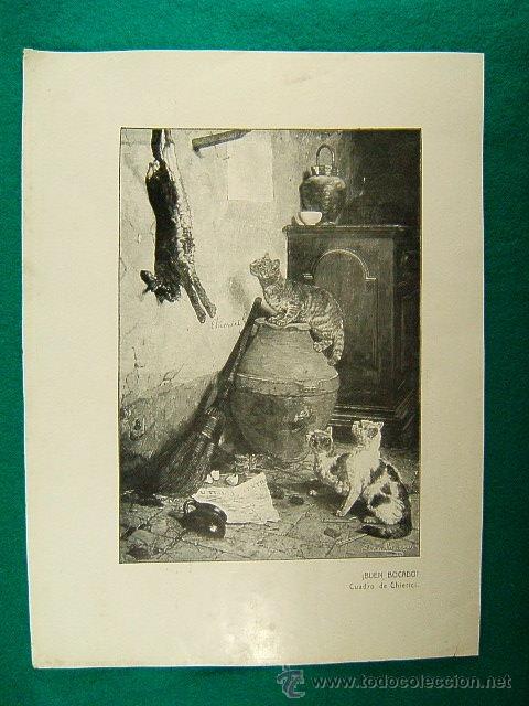 Arte: BUEN BOCADO-CUADRO DE CHIERICI-349-ILUSTRACION-1910...
