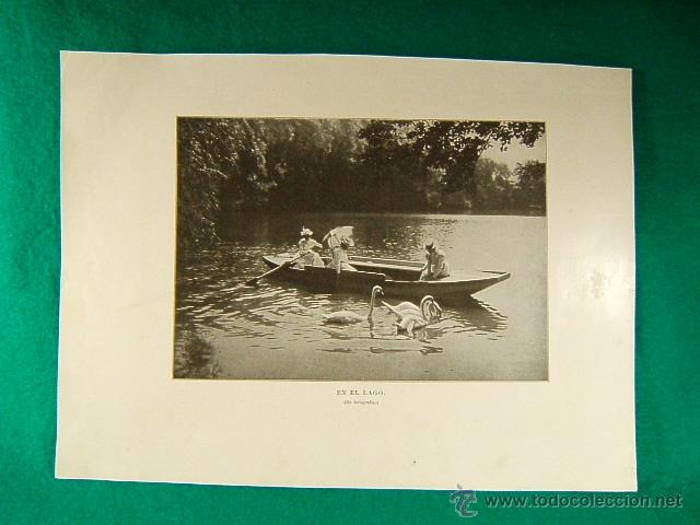 Art: EN EL LAGO, DE FOTOGRAFIA Y EN EL REVERSO : LOS RIVALES DE ELSLEY-376-ILUSTRACION-1910...