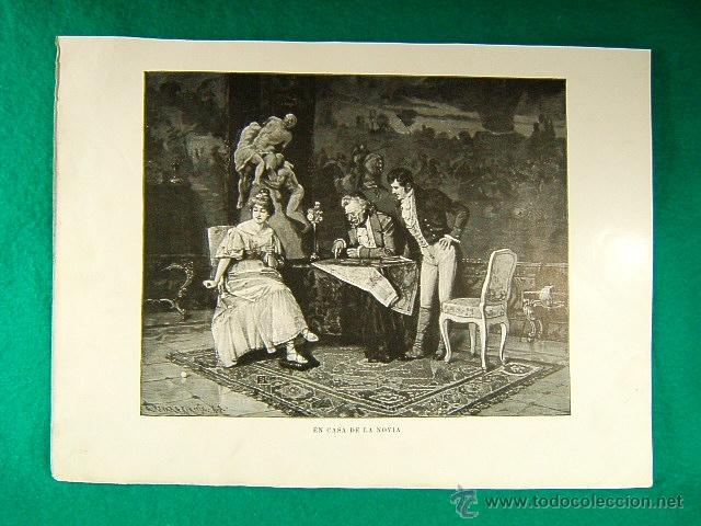 Art: EN CASA DE LA NOVIA-CUADRO-378-ILUSTRACION-1910...