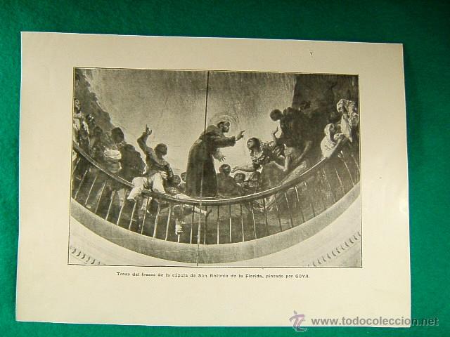 Art: TROZO DEL FRESCO DE LA CUPULA DE SAN ANTONIO DE LA FLORIDA, PINTADA POR GOYA-430-ILUSTRACION-1910...