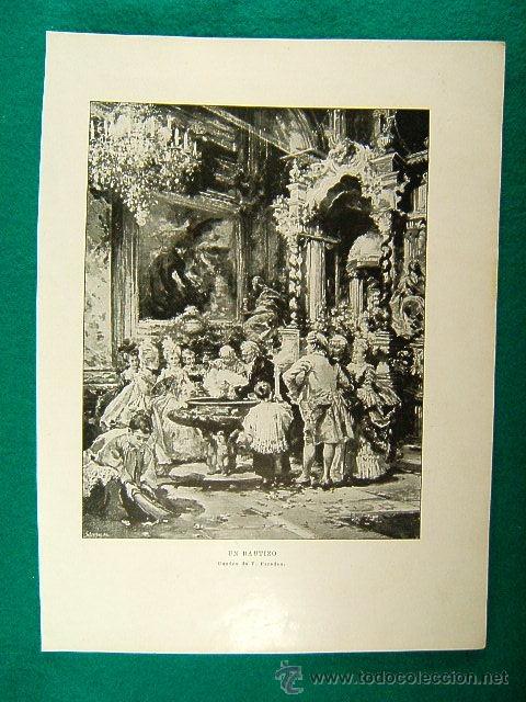 Art: UN BAUTIZO-CUADRO DE V. PAREDES-431-ILUSTRACION-1910...