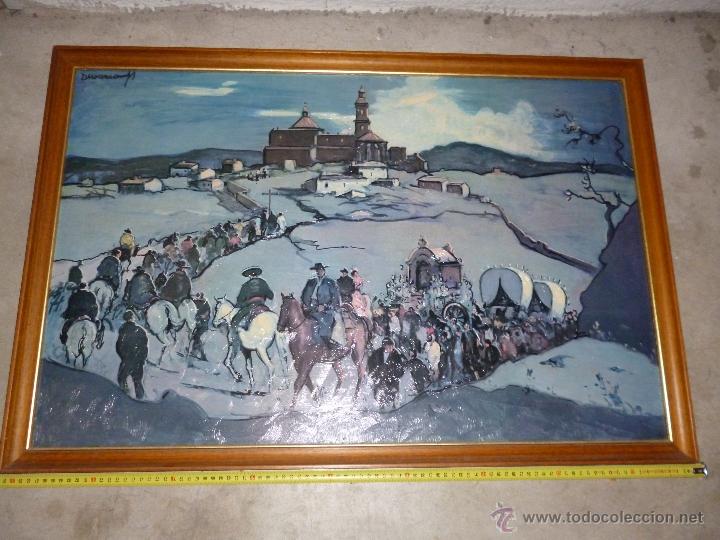 Kunst: CUADRO DE L&Aacute;MINA CON BARNIZ SOBRE TABLA DE UNA ROMER&Iacute;A