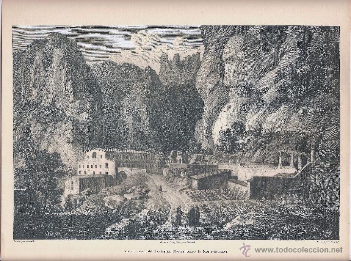 Arte: MONTSERRAT, VISTA INTERIOR DEL JARDIN DEL MONASTERIO