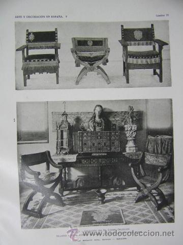 Kunst: sillones y muebles s. XVI-XVII,coleccion galdeano,arte y decoracion en espa&ntilde;a,ref rob bols6