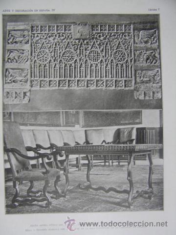 Arte: catedral gerona,sala capitular,mesa silleria arcon gotico,arte y decoracion en espa&ntilde;a,ref rob bols6
