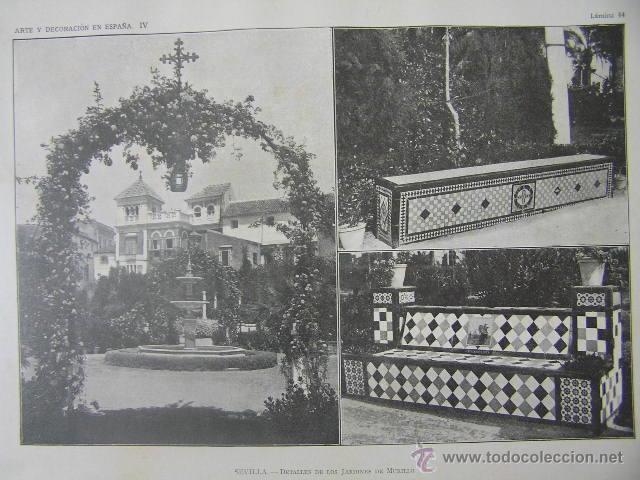 Arte: detalle jardines de murillo,sevilla,arte y decoracion en espa&ntilde;a,ref rob bols6