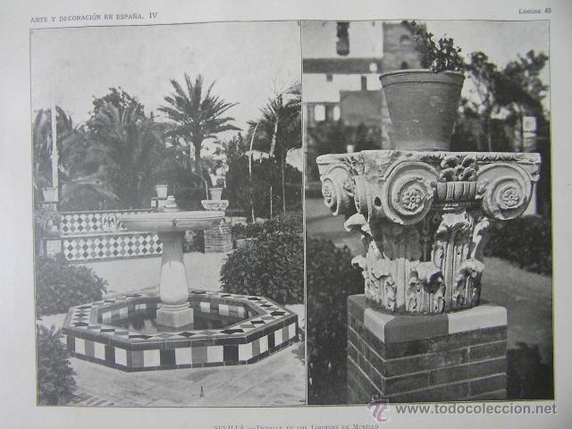 Arte: detalle jardines de murillo,sevilla,arte y decoracion en espa&ntilde;a,ref rob bols6