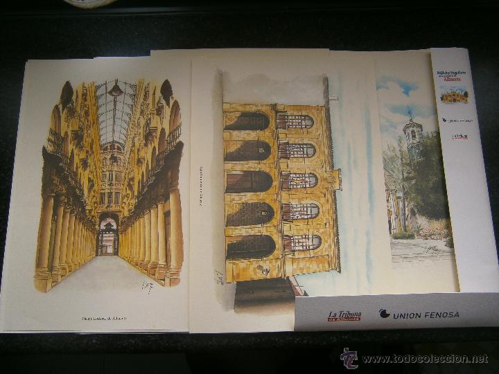 Arte: Coleccion 25 l&aacute;minas Luis Sancho Alcaide - Edificios singulares Albacete - Foto 1
